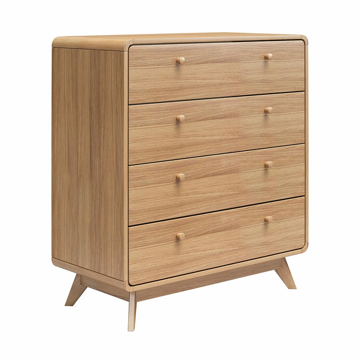 Leva Scandinavian Style 4 Drawer Dresser - Oak