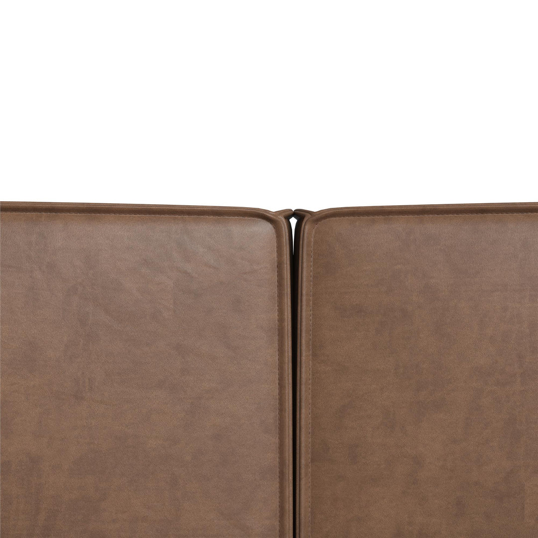 Mainstays Wynnewood Sofa - Cocoa Faux Leather - 2-Seater