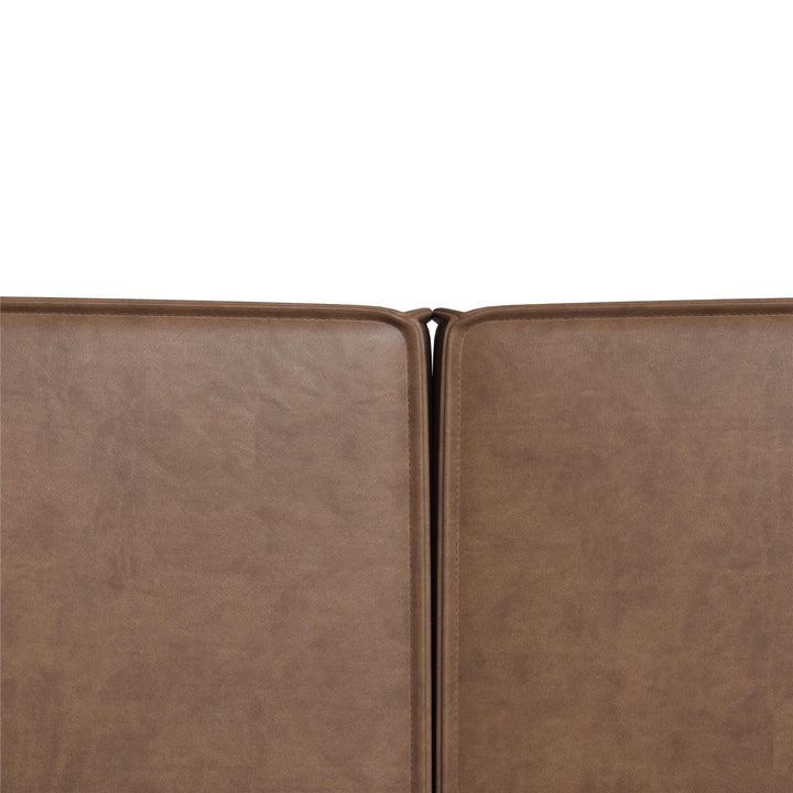 Mainstays Wynnewood Sofa - Cocoa Faux Leather - 2-Seater