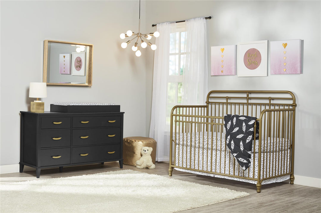 Space-saving changing table topper for nursery -  Black