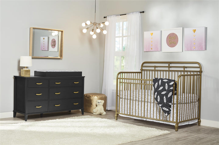 Space-saving changing table topper for nursery -  Black