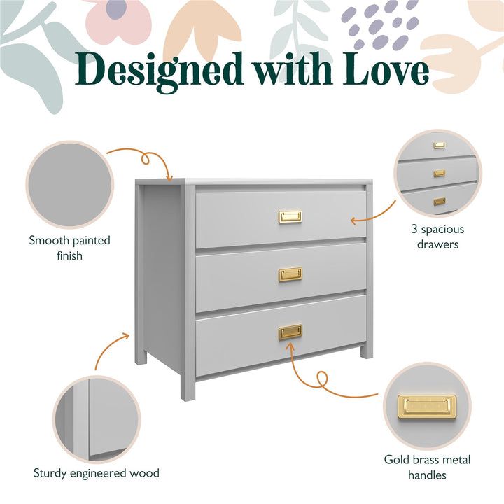 Monarch Hill Haven 3 Drawer Kids’ Dresser - Dove Gray