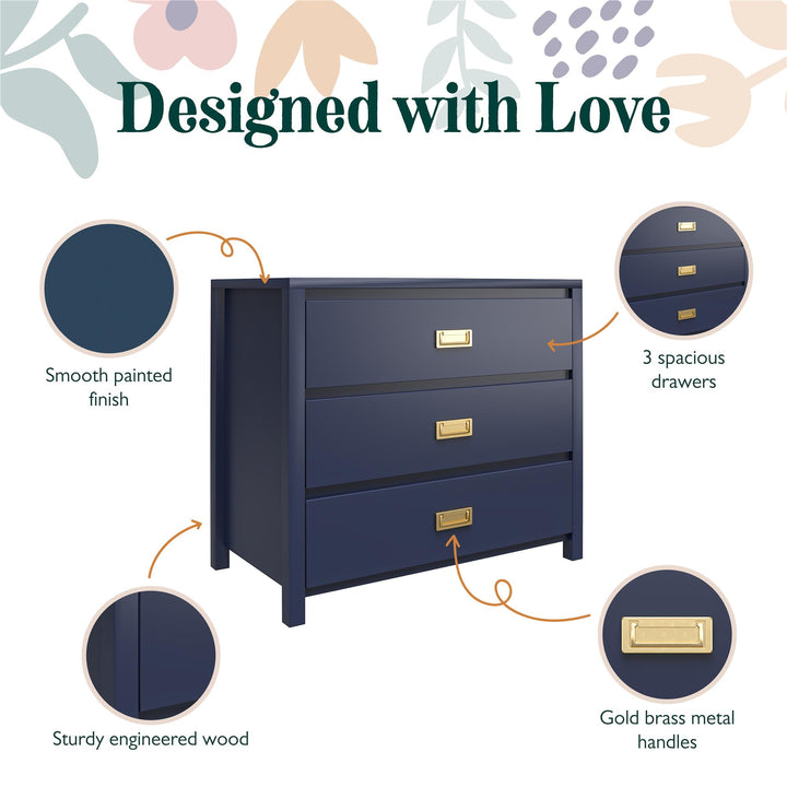 Monarch Hill Haven 3 Drawer Kids’ Dresser - Navy