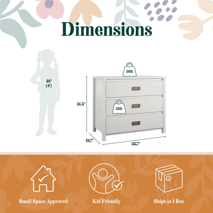 Monarch Hill Haven 3 Drawer Kids’ Dresser - White