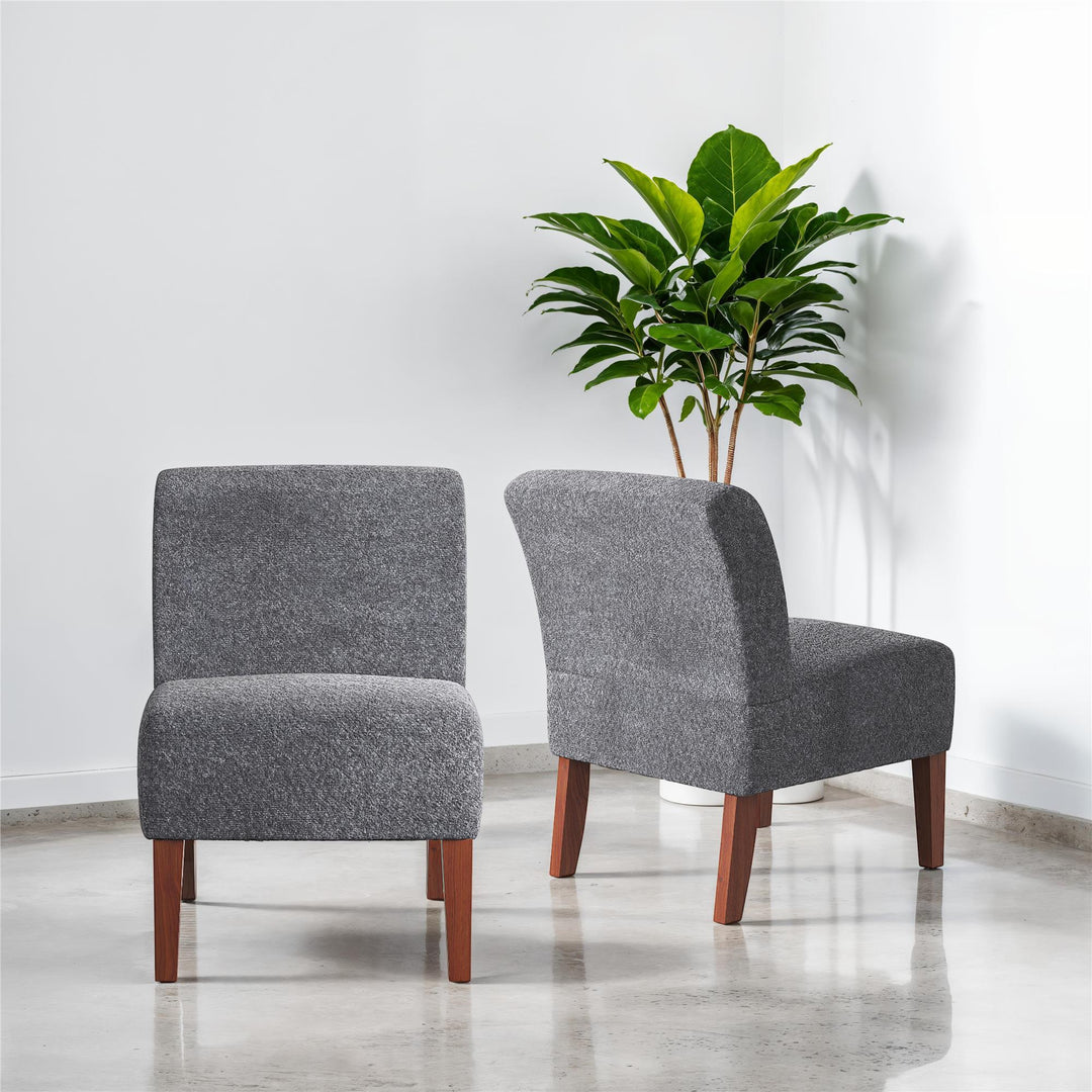 Slipper Chair - Gray - 1-Seater