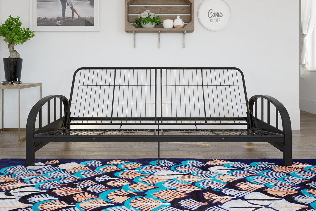Ailee Metal Full Size Futon Frame with Multiple Reclining Positions - Black