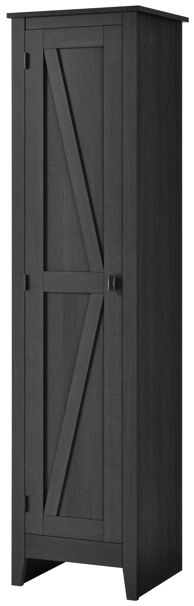 Farmington 18 inch wide cabinet for rustic interiors -  Black Oak