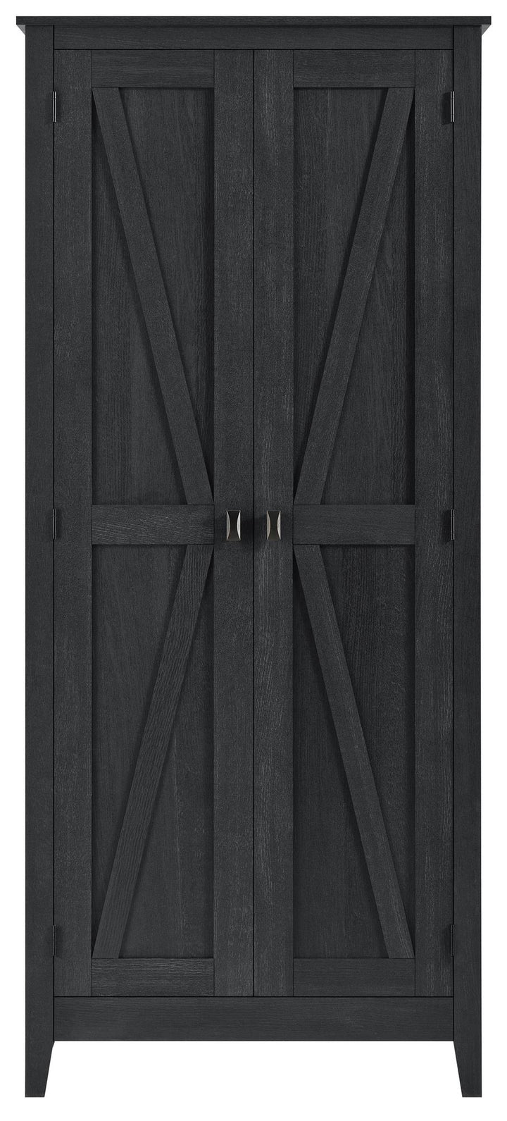 Farmington Rustic Farmhouse 31.5 Inch Wide Storage Cabinet  -  Black Oak