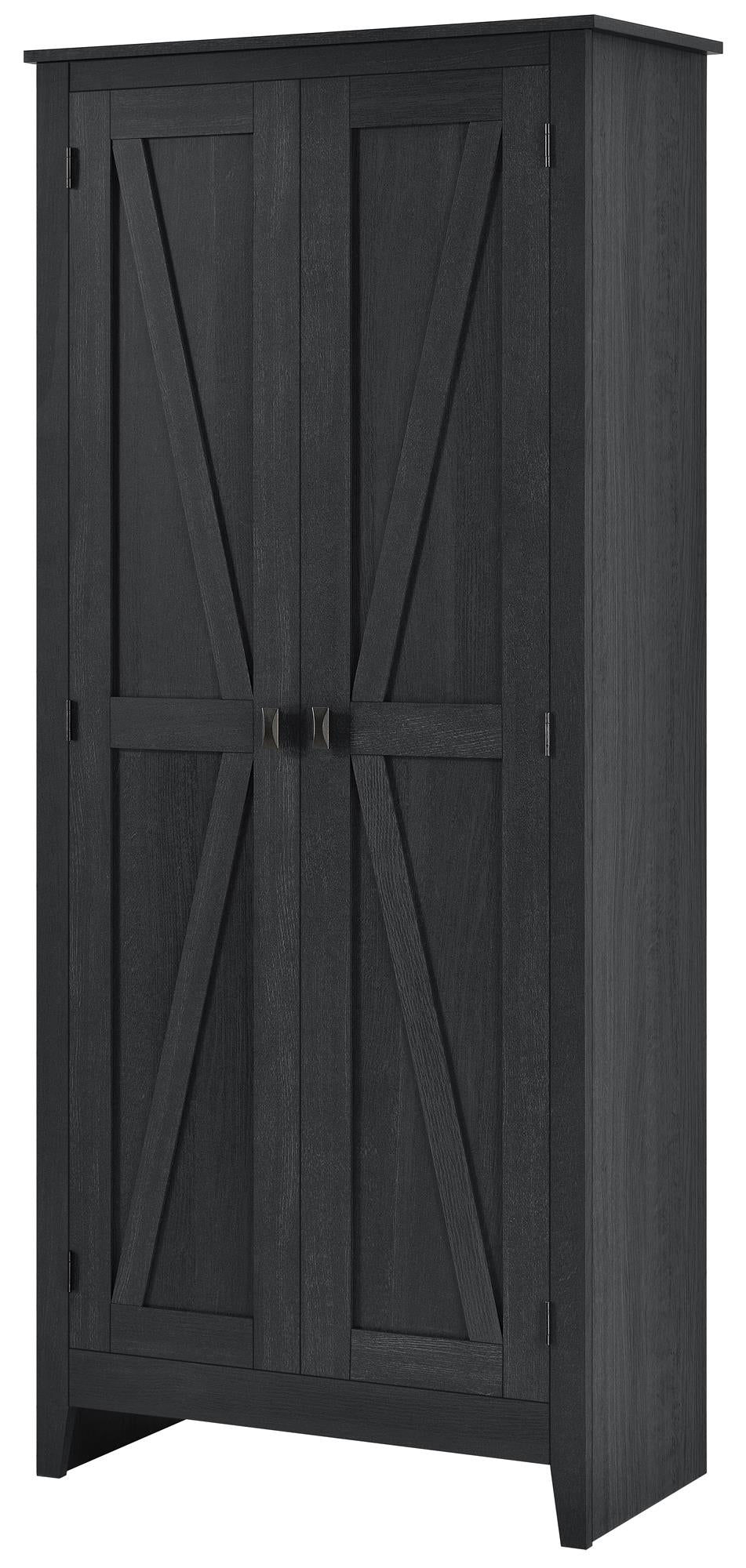 31.5 wide storage cabinet with doors -  Black Oak