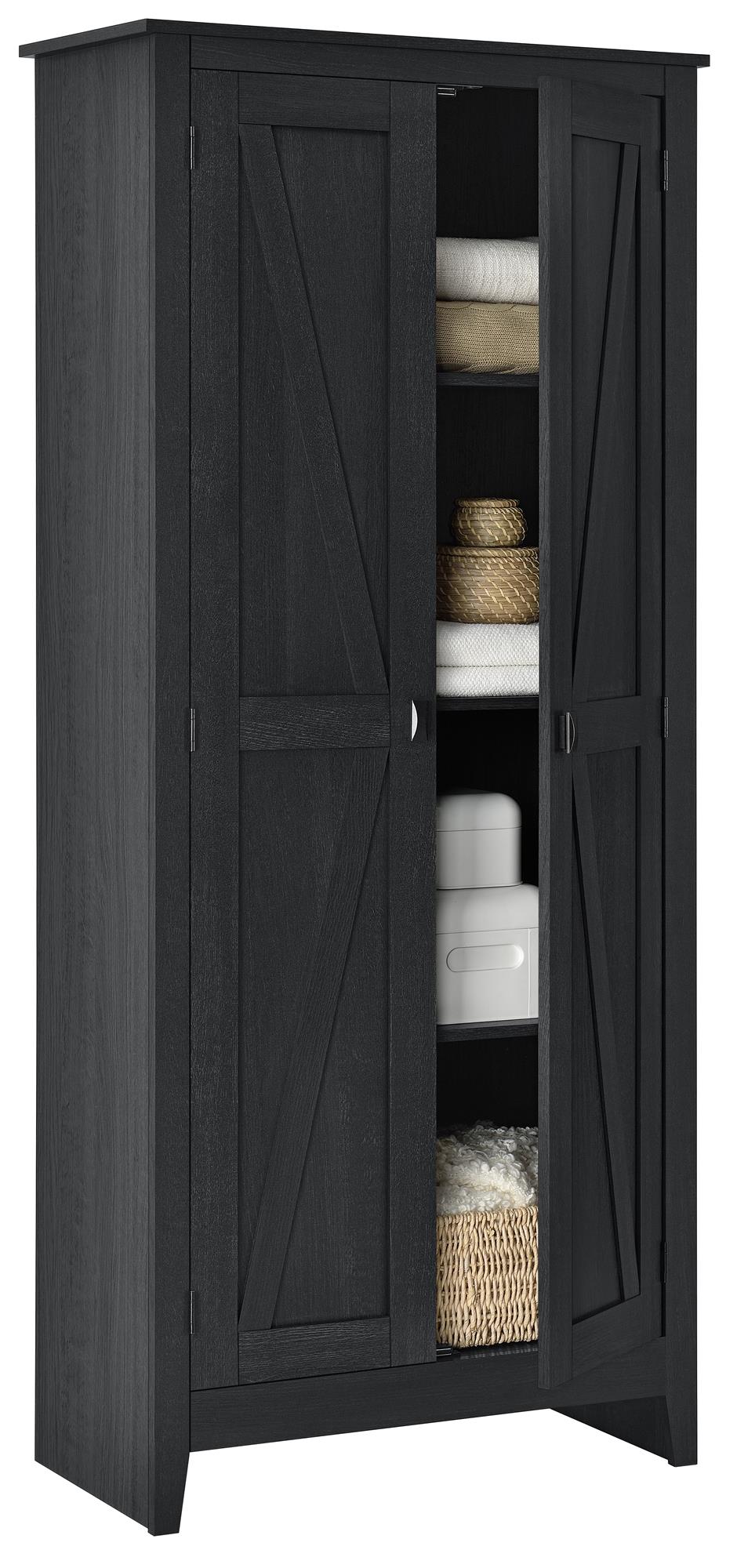 wide storage cabinet for bedroom -  Black Oak