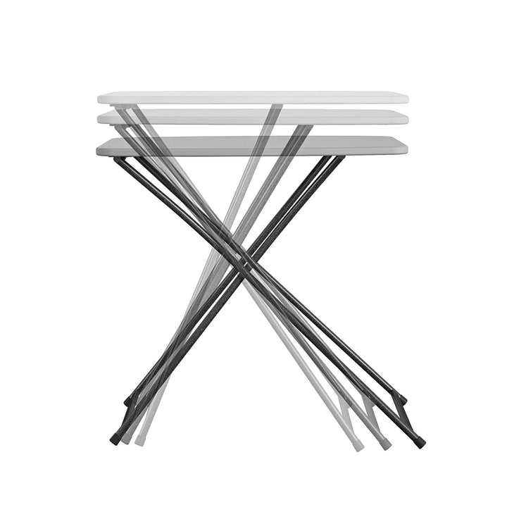 Multi-Functional, Adjustable, Personal Folding Activity Table - Gray - 2-Pack