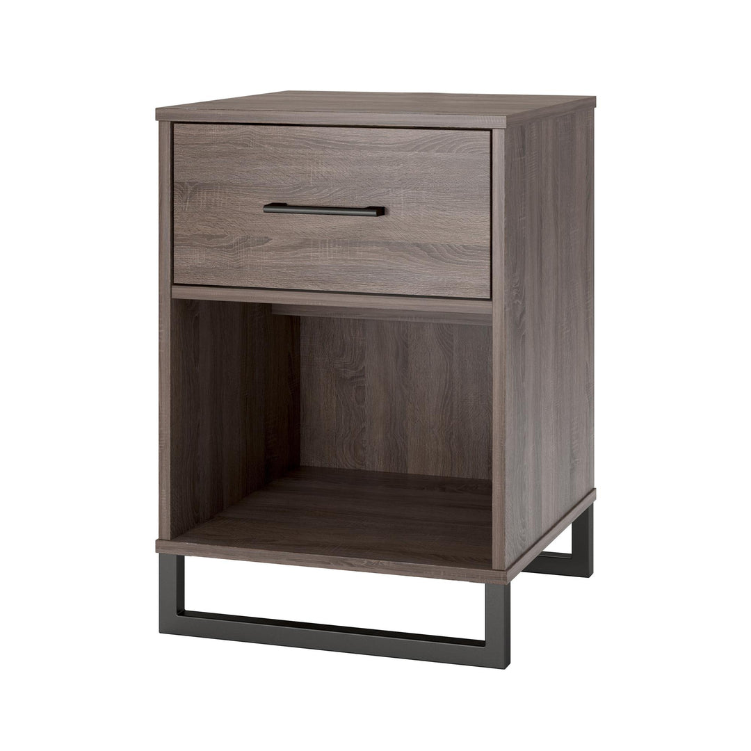 Nightstand with 1 Drawer - Distressed Gray Oak