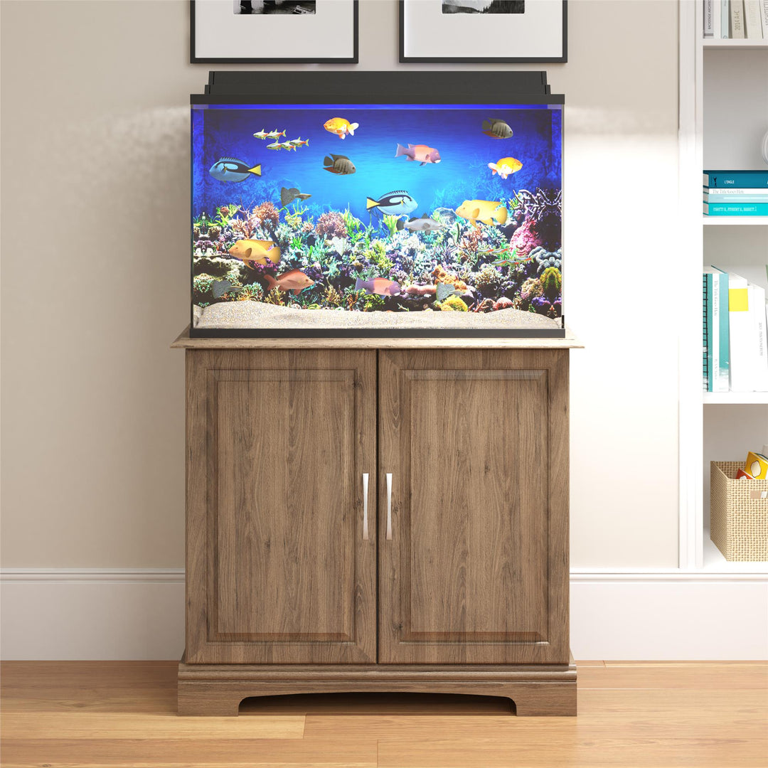 Harbor 29 to 37 Gallon Aquarium or Terrarium Stand - Rustic Oak
