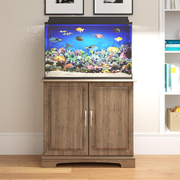 Harbor 29 to 37 Gallon Aquarium or Terrarium Stand - Rustic Oak