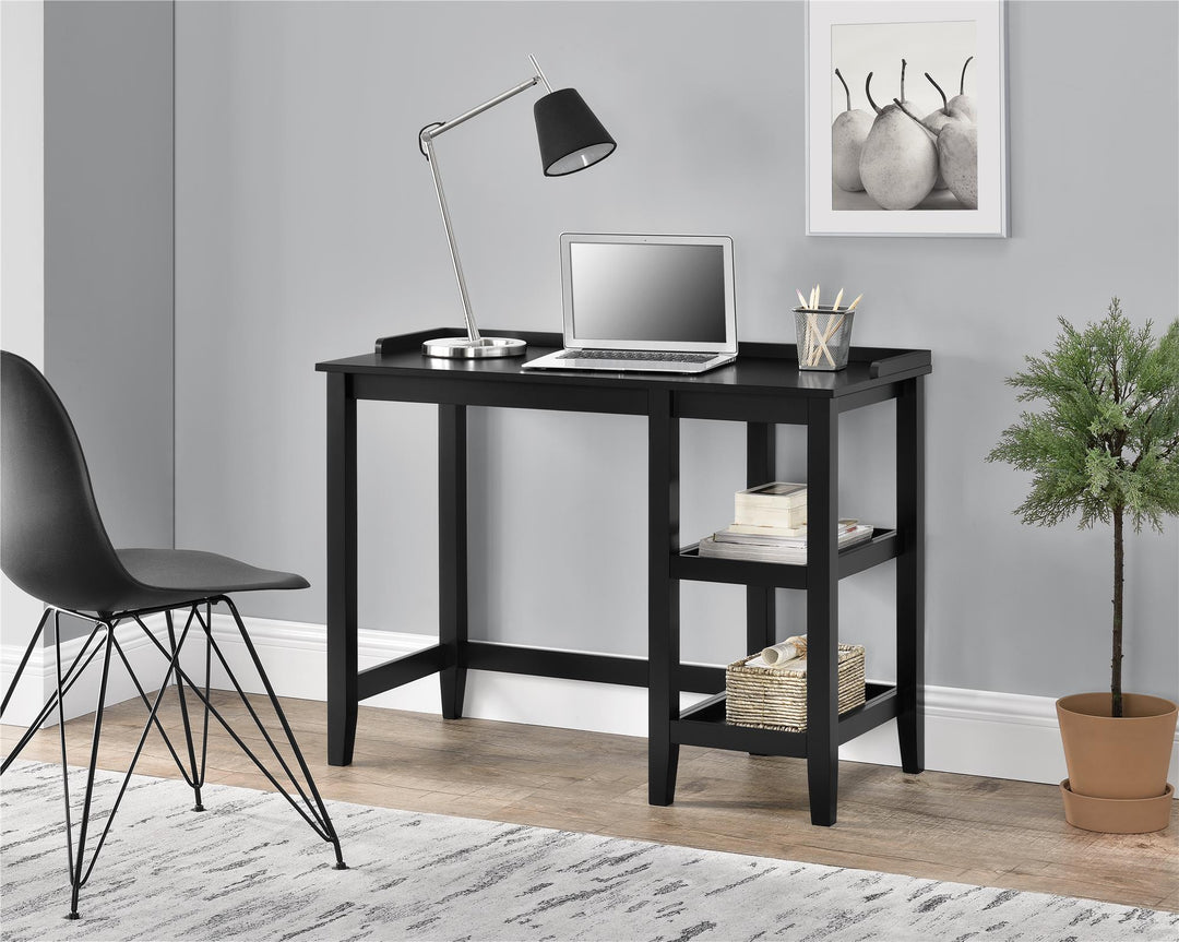 Eleanor Single Pedestal Desk - Black