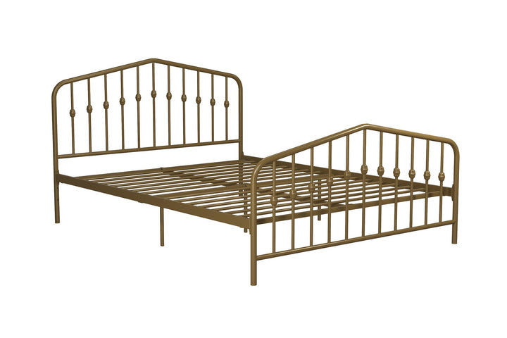 Bushwick Metal Bed - Gold - Full
