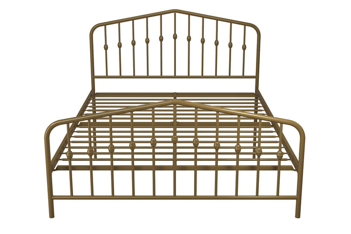 Bushwick Metal Bed - Gold - Full
