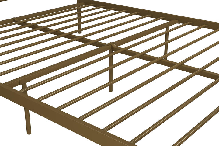 Bushwick Metal Bed - Gold - Full
