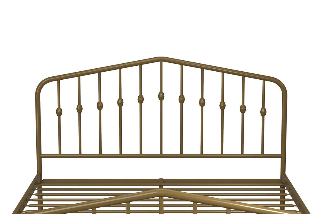 Bushwick Metal Bed - Gold - Full