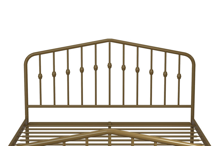 Bushwick Metal Bed - Gold - Full