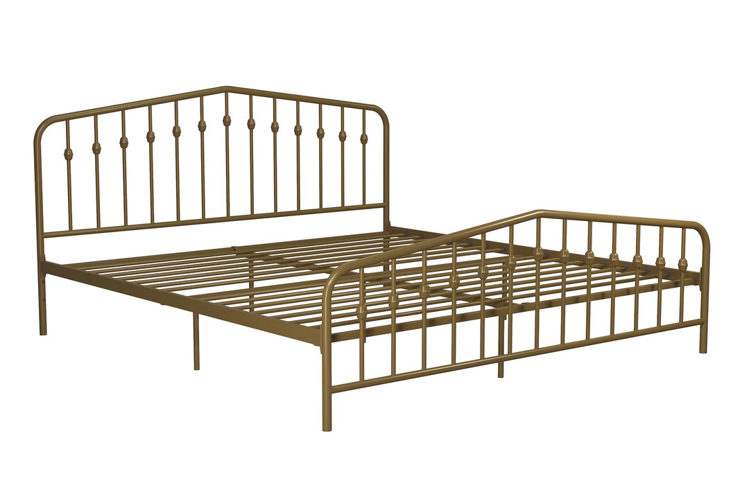 Bushwick Metal Bed - Gold - King