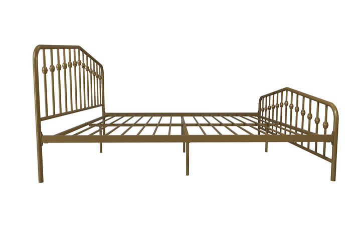 Bushwick Metal Bed - Gold - King
