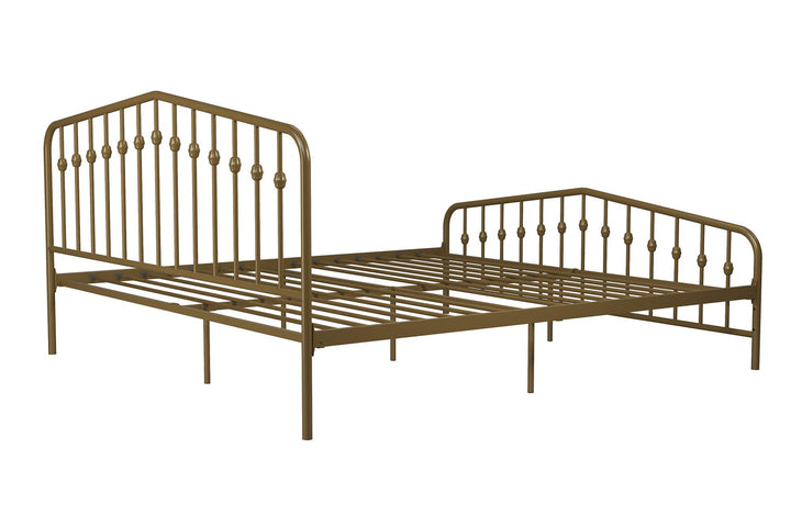 Bushwick Metal Bed - Gold - King