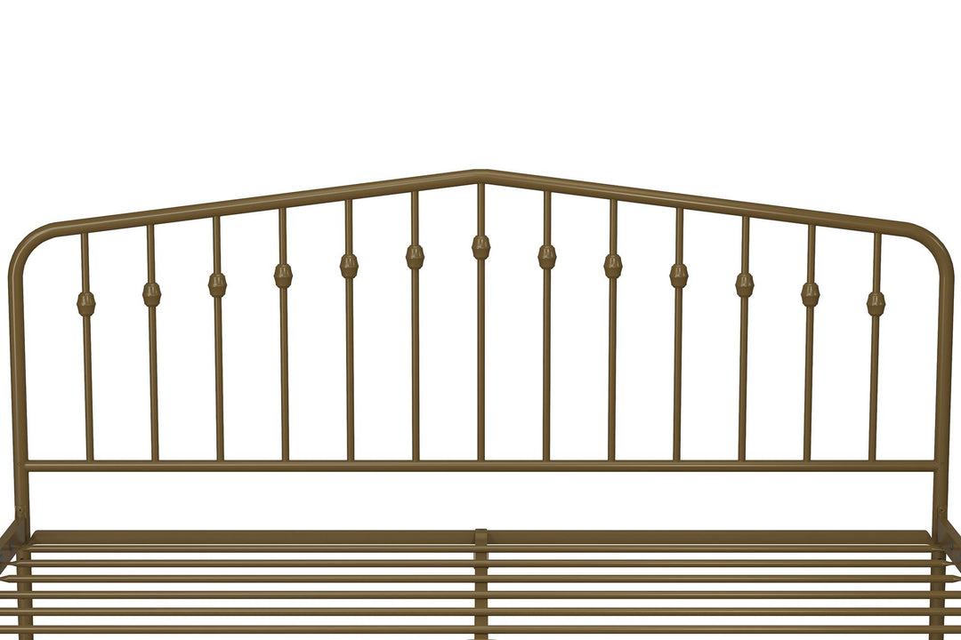 Bushwick Metal Bed - Gold - King