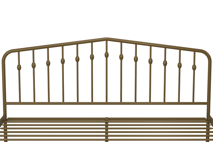 Bushwick Metal Bed - Gold - King
