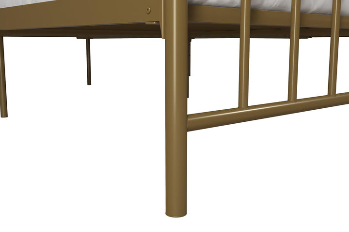 Bushwick Metal Bed - Gold - King