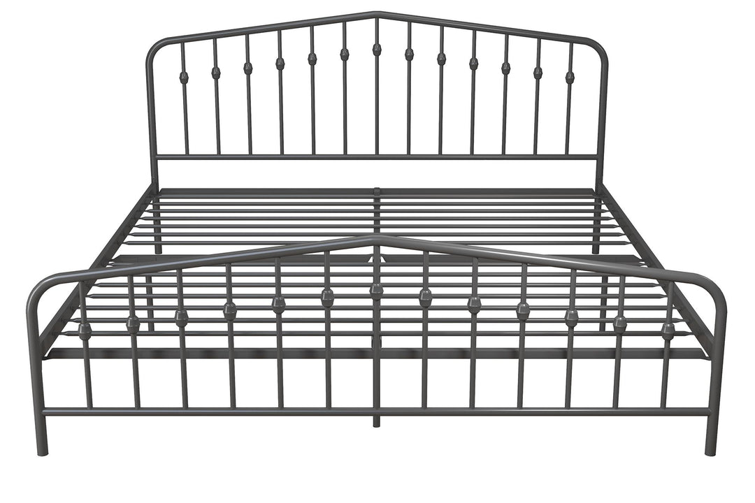 Bushwick Metal Bed - Gray - King