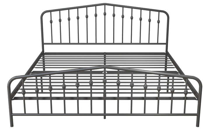 Bushwick Metal Bed - Gray - King