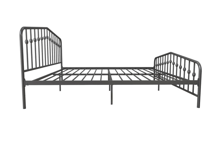 Bushwick Metal Bed - Gray - King
