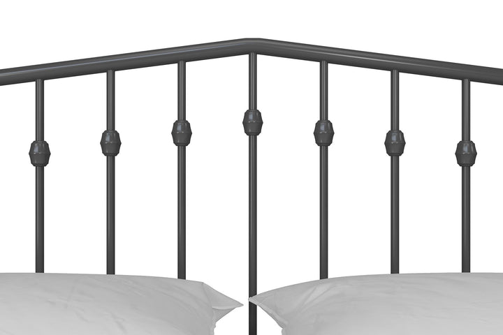 Bushwick Metal Bed - Gray - King