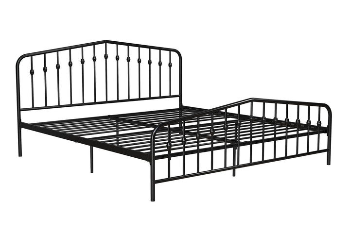 Bushwick Metal Bed - Black - King
