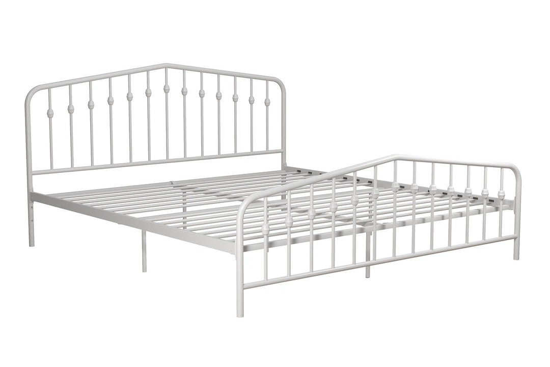 Bushwick Metal Bed - White - King