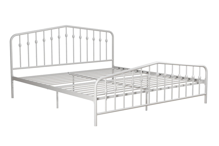 Bushwick Metal Bed - White - King