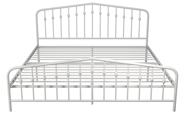 Bushwick Metal Bed - White - King