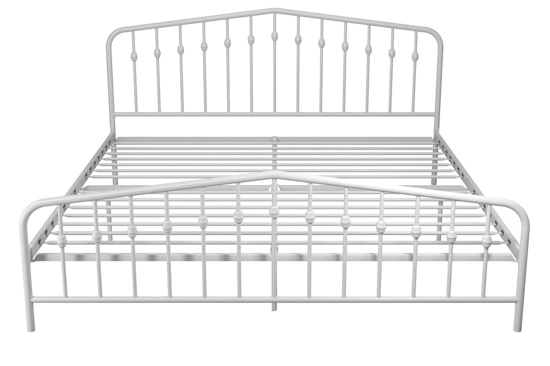 Bushwick Metal Bed - White - King