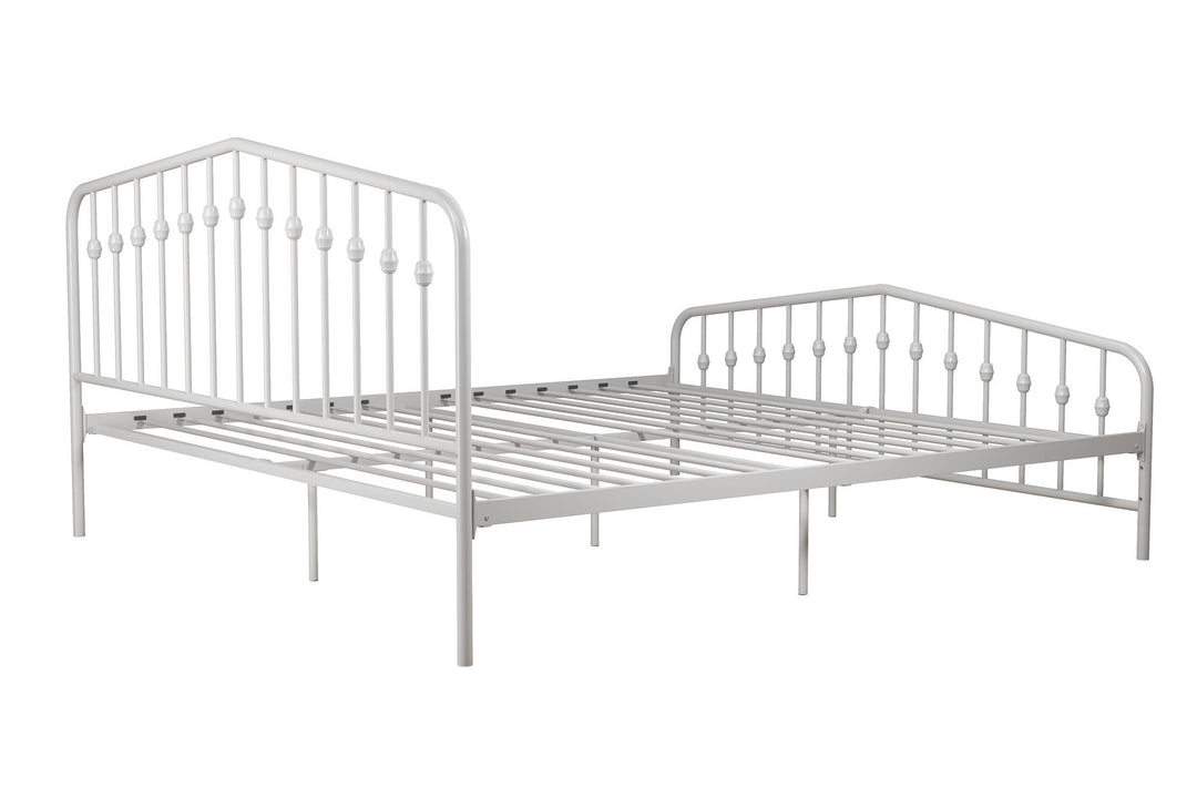 Bushwick Metal Bed - White - King