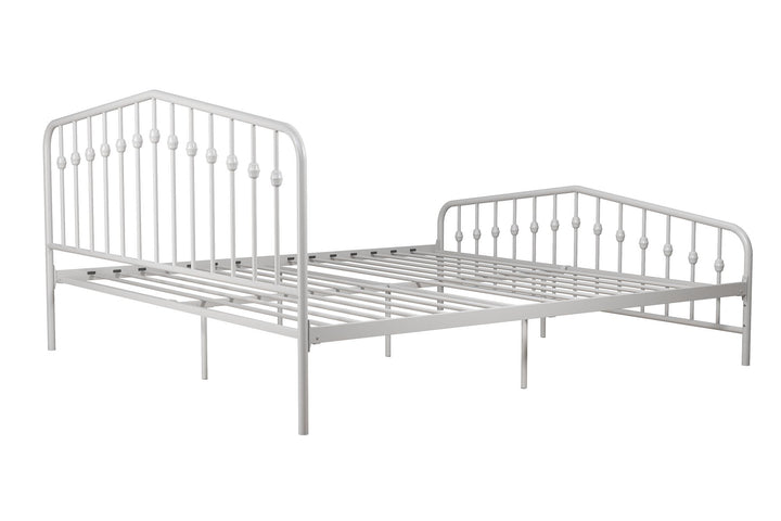Bushwick Metal Bed - White - King
