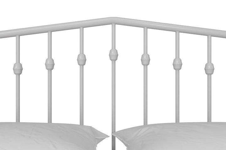Bushwick Metal Bed - White - King