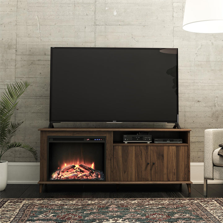 Farnsworth Fireplace TV Stand for TVs up to 65" - Columbia Walnut