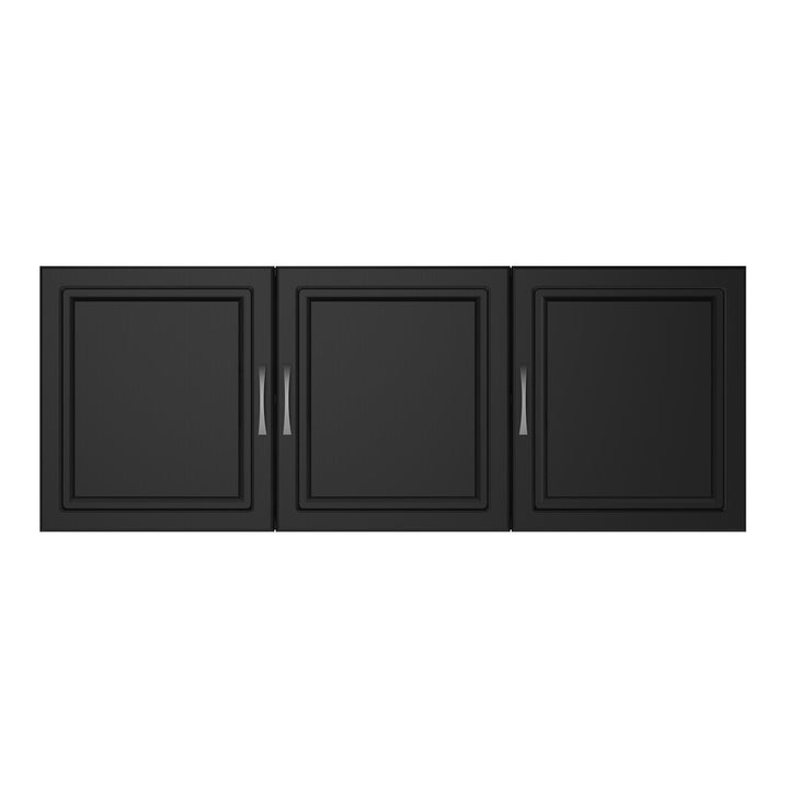 Kendall 54 Inch Multipurpose Storage Wall Cabinet with Shelves - Black