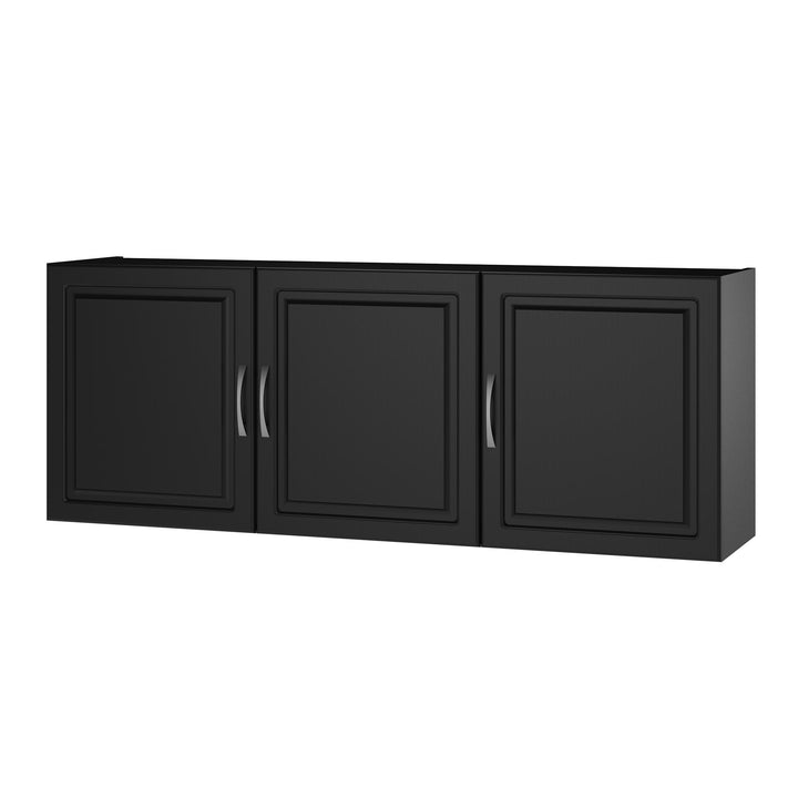 Kendall 54 Inch Multipurpose Storage Wall Cabinet with Shelves - Black