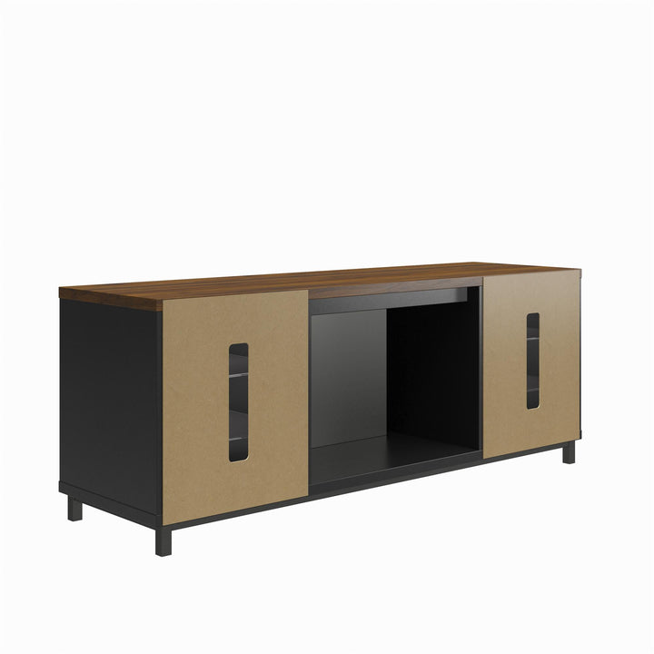 Lumina Fireplace TV Stand with Remote Control -  Black 