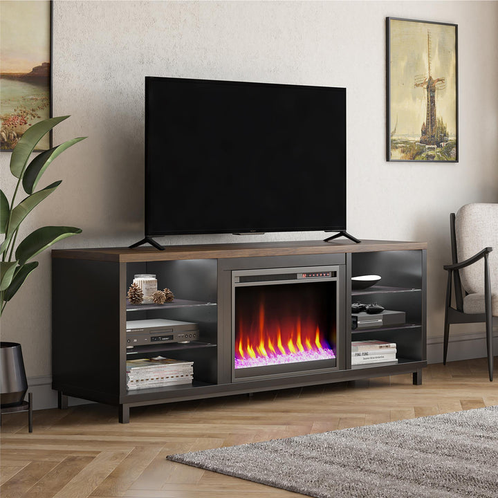 Modern Lumina TV Stand for Large TVs -  Black 