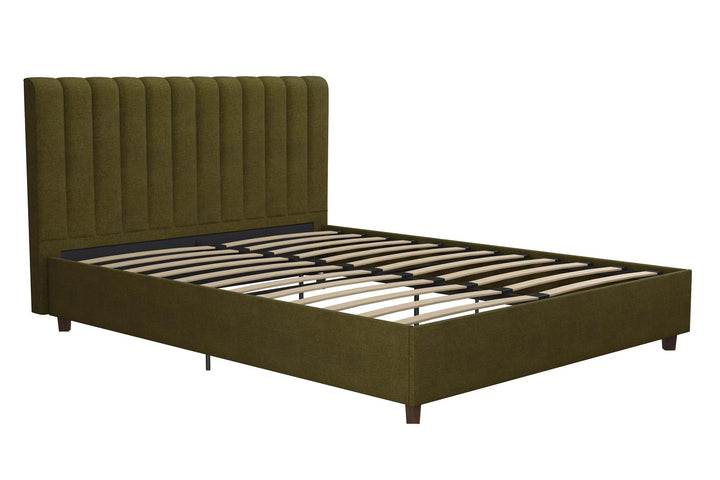 Buy Brittany channel tufted bed -  Green 