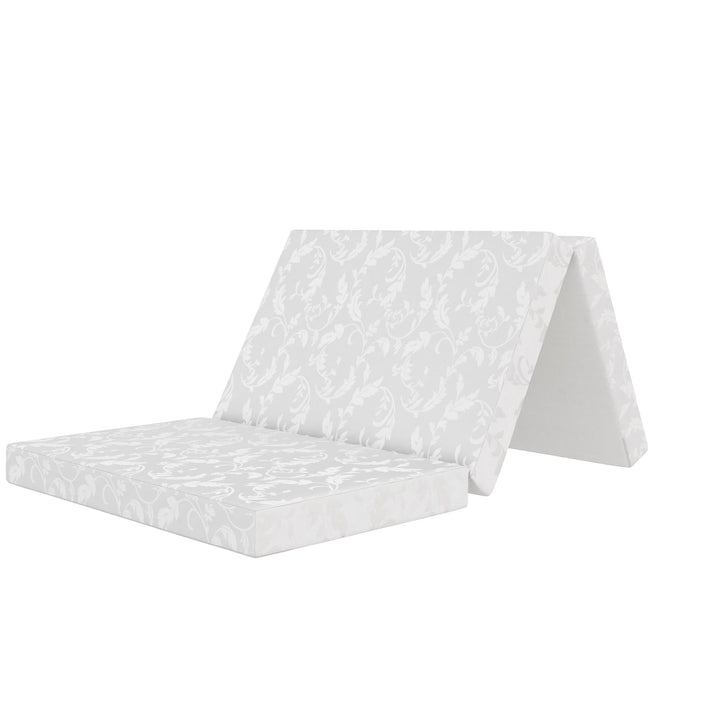 Aries 4-Inch Tri-Fold Mattress Folding Mattress - White - Twin