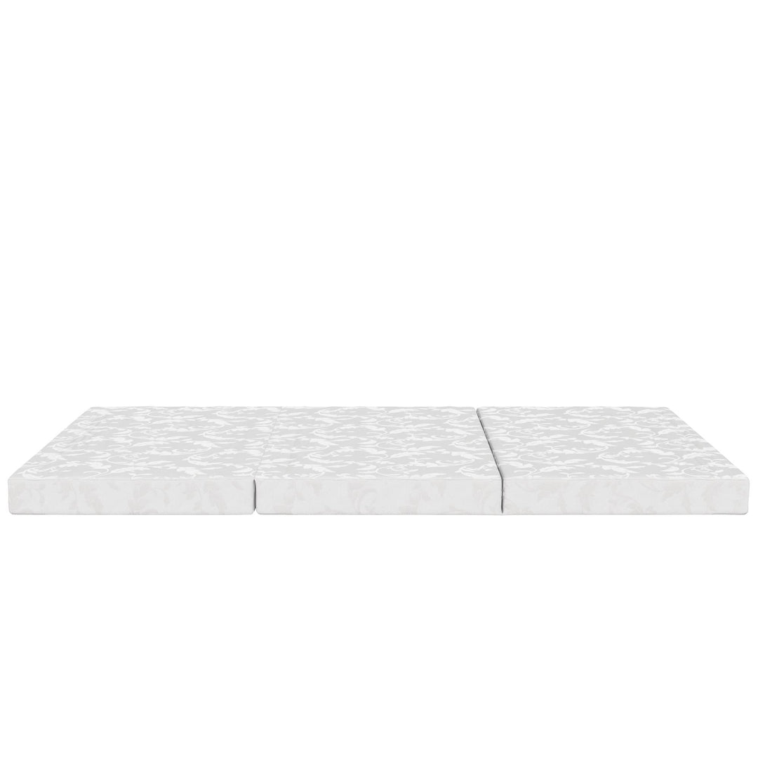 Aries 4-Inch Tri-Fold Mattress Folding Mattress - White - Twin